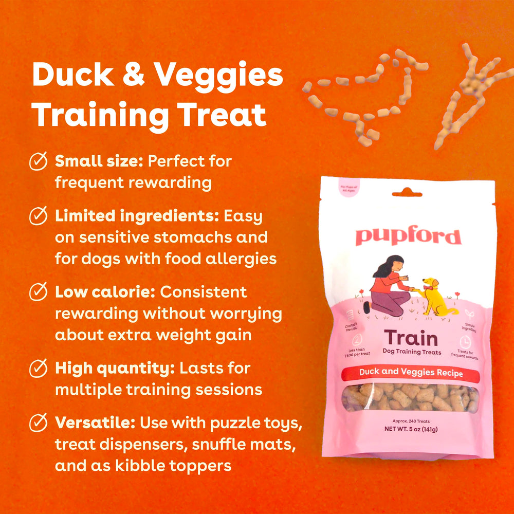 Pupford duck-veggies flavor close-up highlighting ingredient quality for dogs.