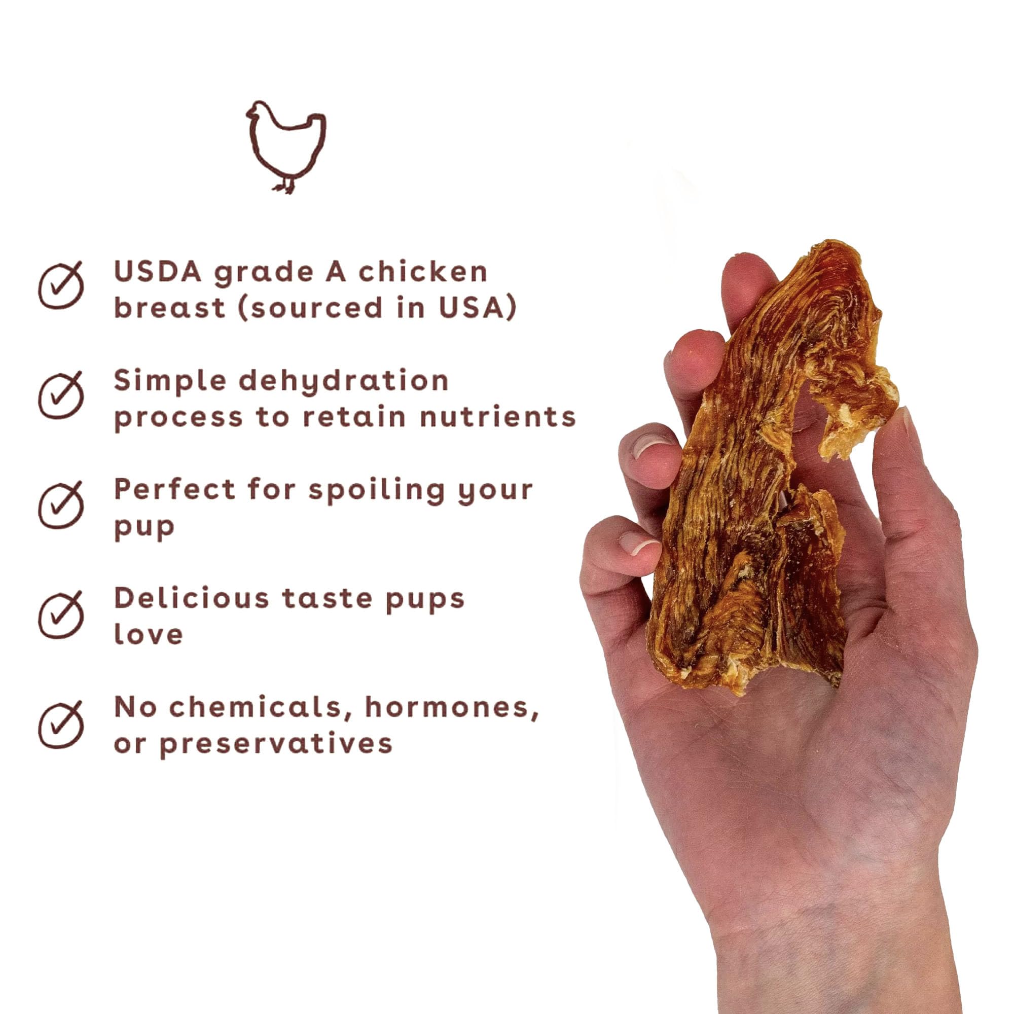 Pupford low-calorie dog jerky suitable for frequent rewards during training