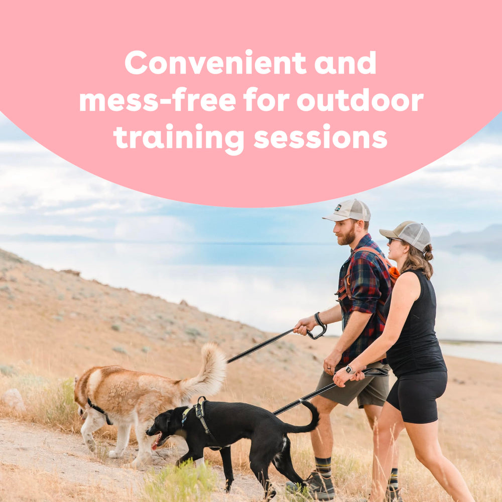 Pupford pocket-friendly training treats shown in a compact bag.
