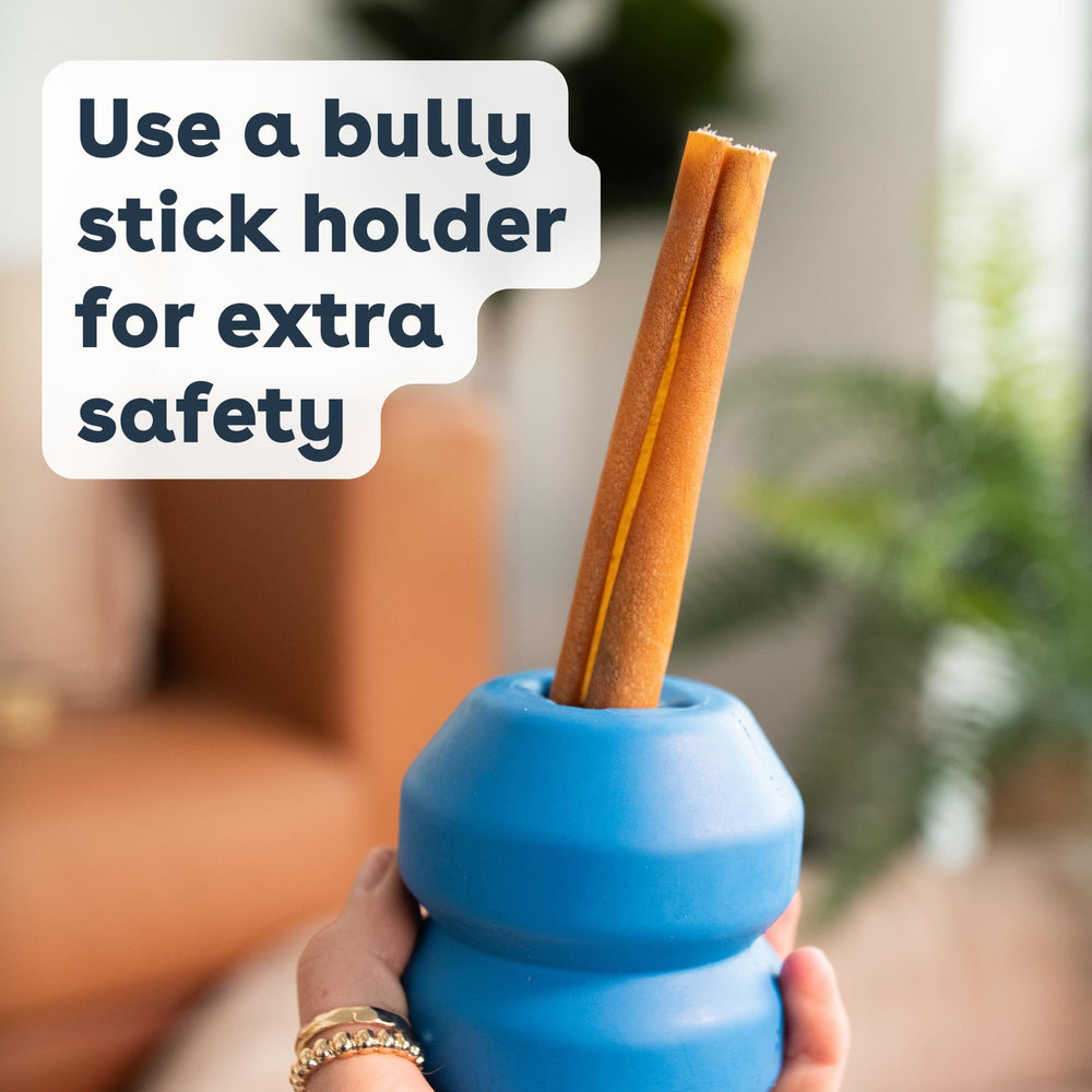 Pupford Safe chewing design helps manage end-of-chew with a holder.