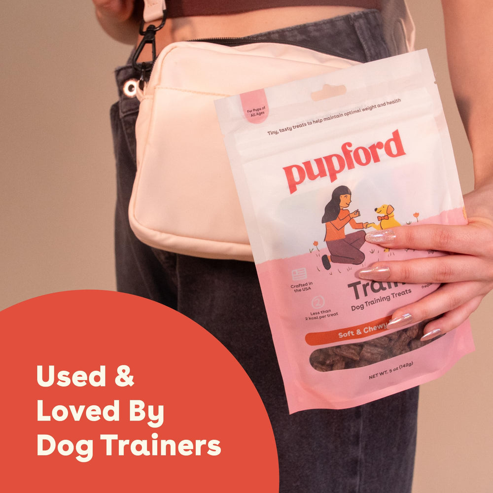 Pupford soft-chewy texture enhances training engagement during sessions.