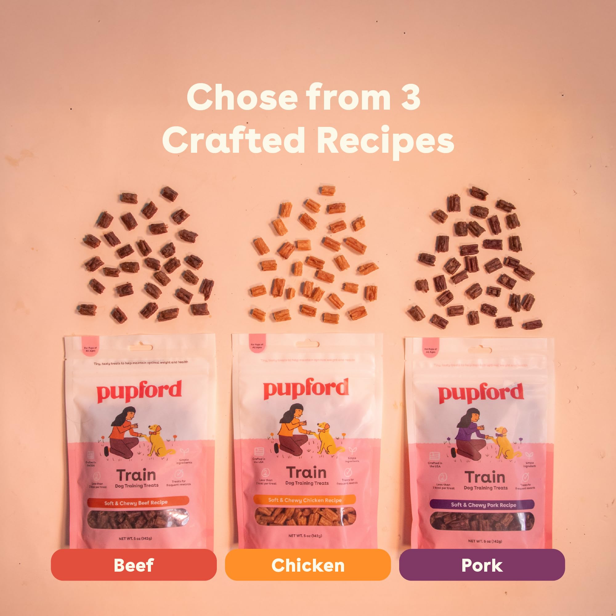 Pupford Beef Treats high protein option for daily rewards.