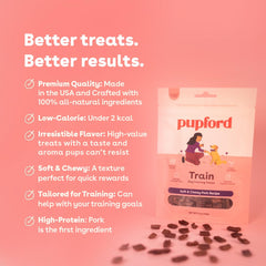 Pupford soft and chewy close-up texture highlights quick rewards during training