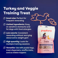 Pupford training treats in hand for practical on the spot motivation