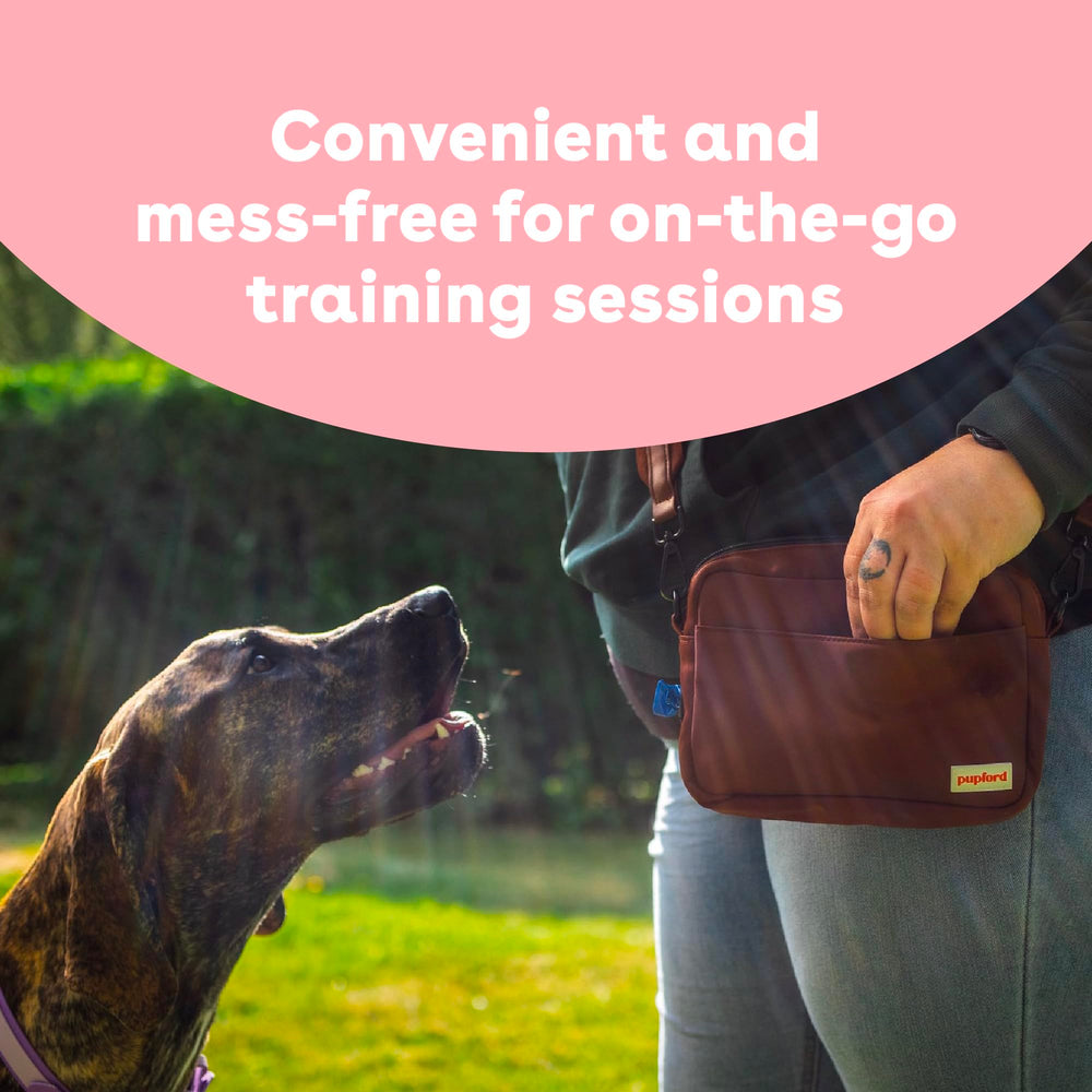 Pupford treats puppy snack pouch, convenient for on the go training sessions.