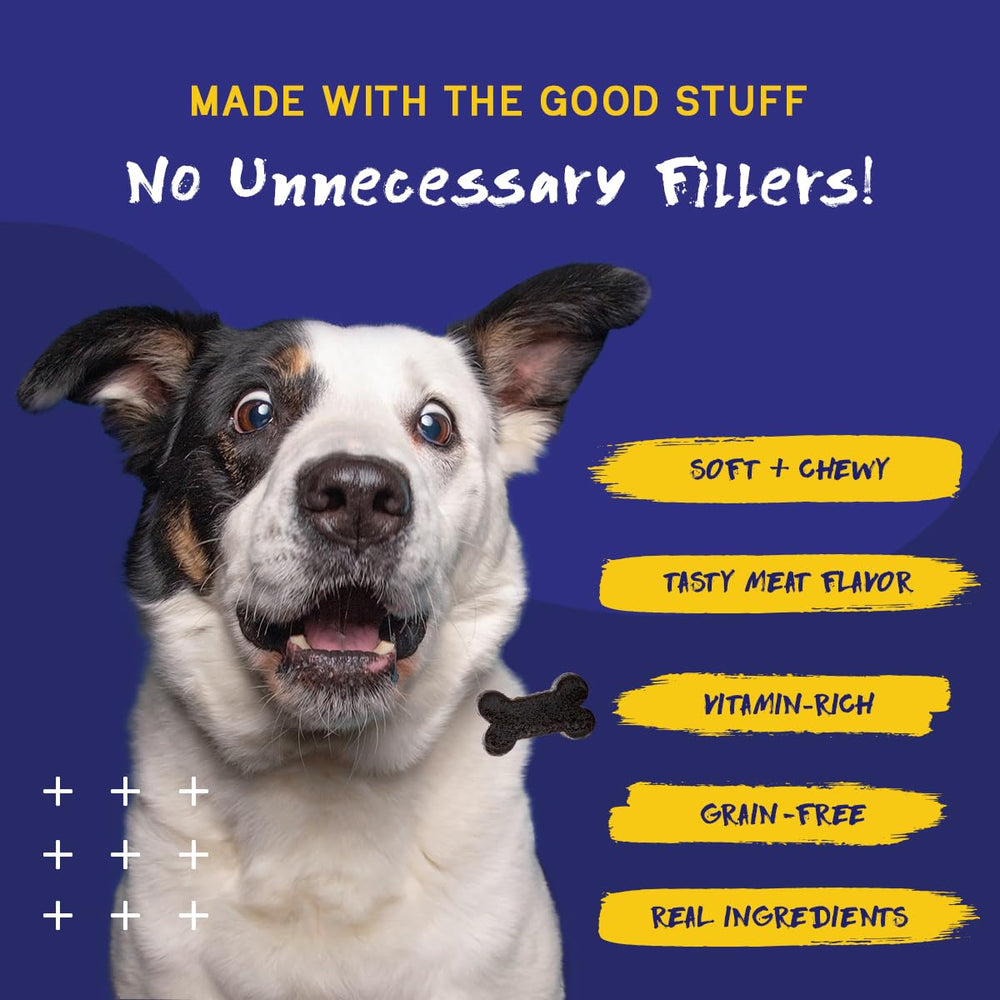 PupGrade grain-free formula label close-up communicates clean ingredients.