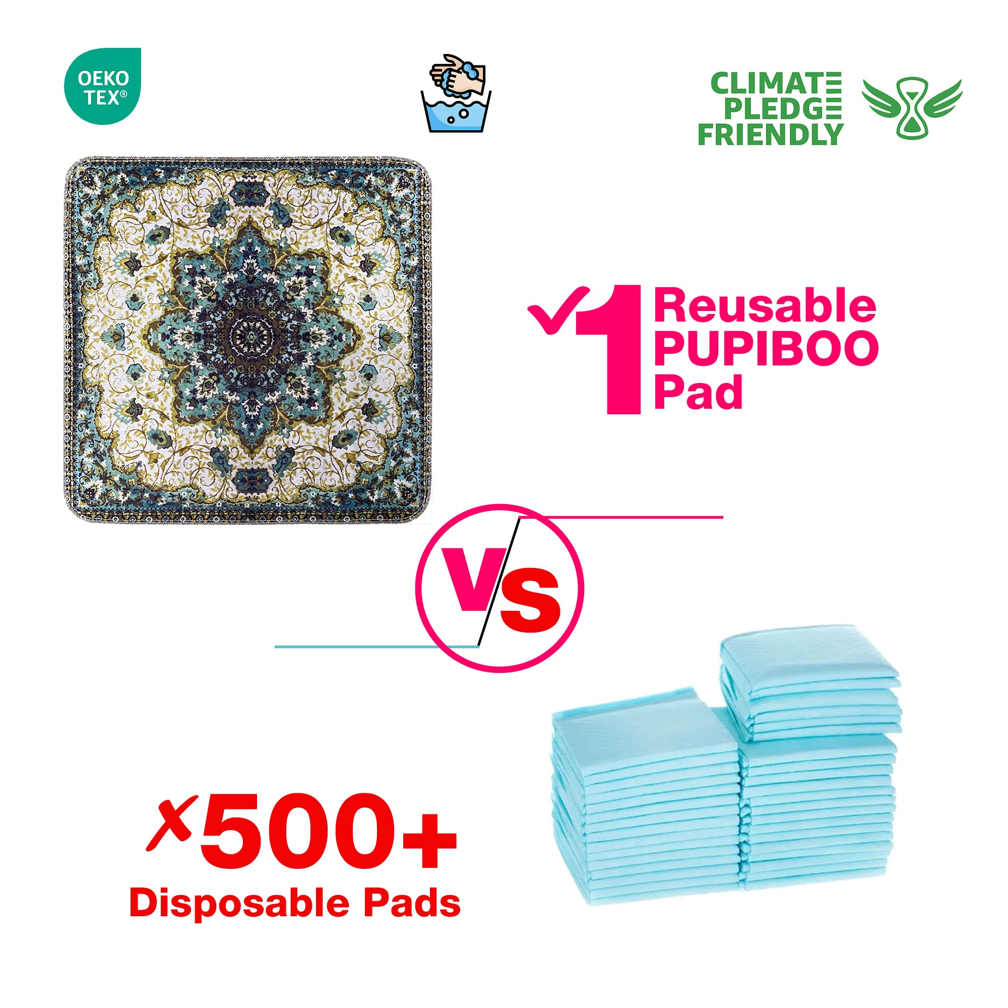 PUPIBOO machine-washable pad easy to clean after accidents