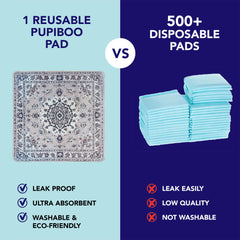 PUPIBOO multi-layer pad emphasizes high absorbency for repeated use.