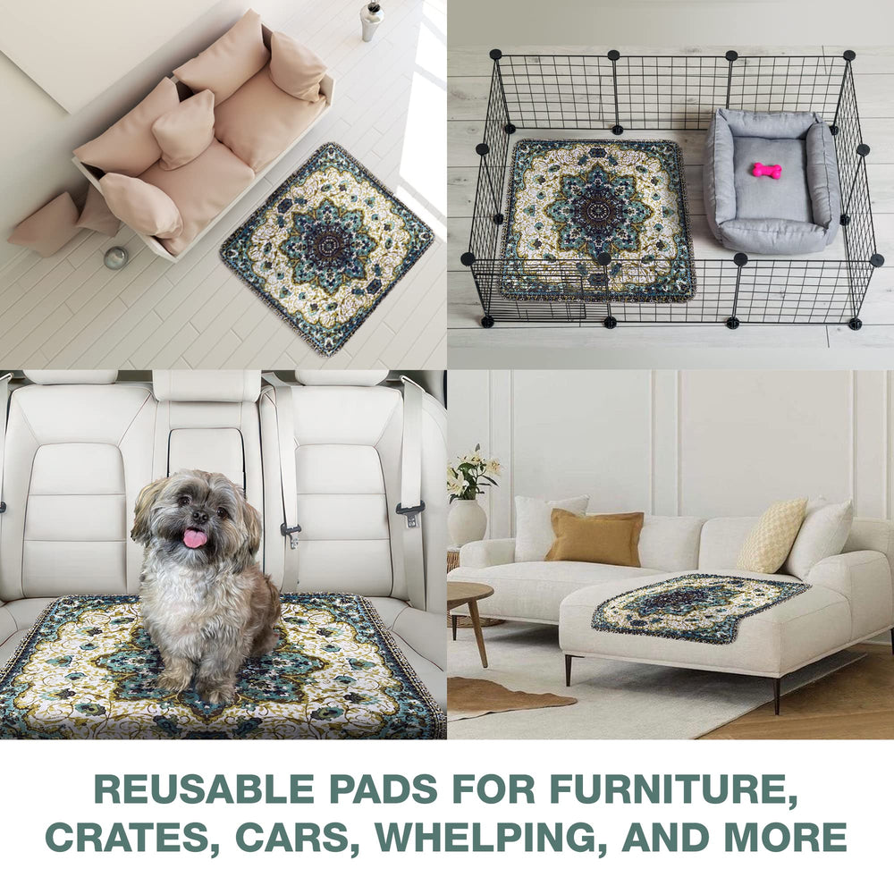 PUPIBOO multicolor pattern pad complements home decor while protecting surfaces
