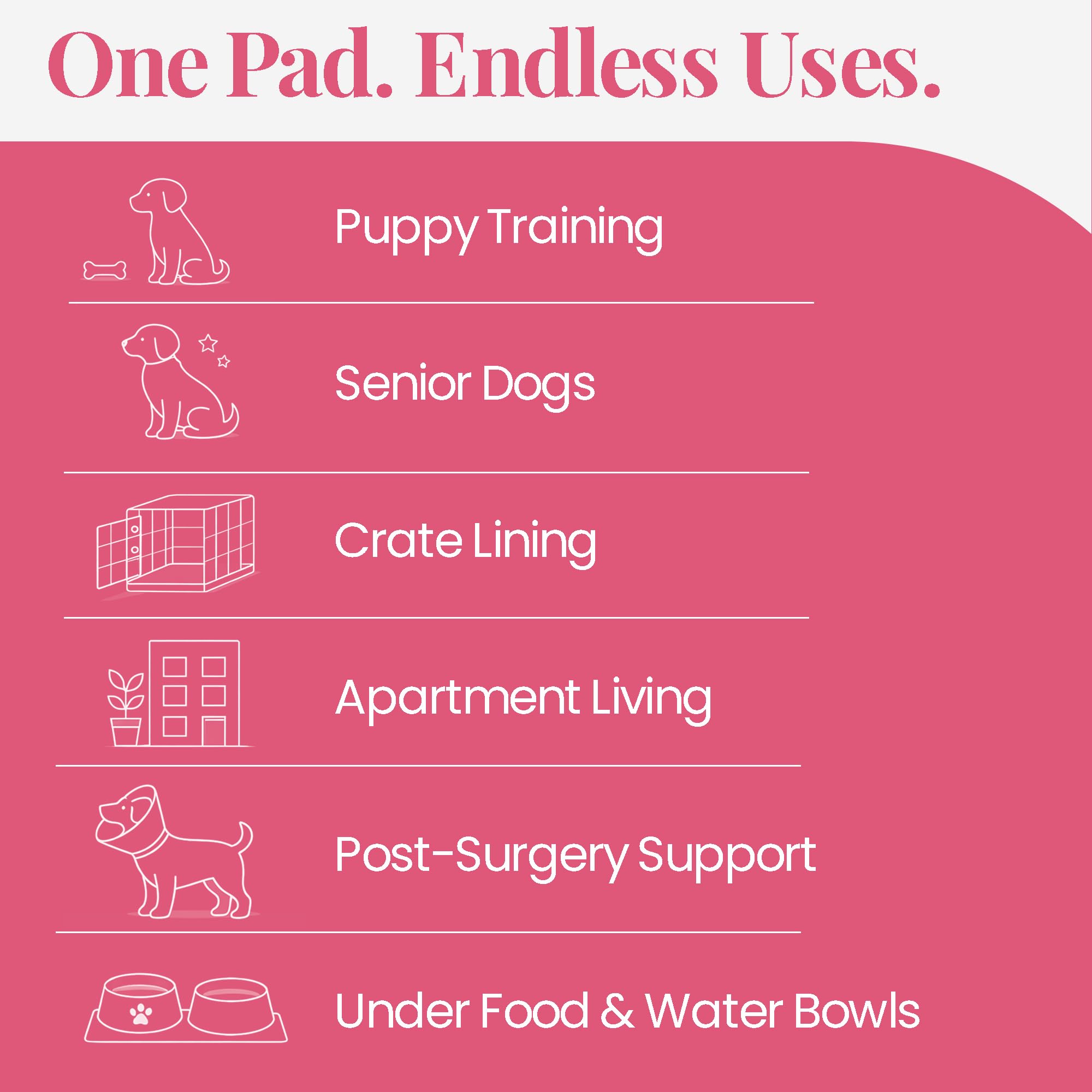 Pupiboo pad with non-slip backing stays in place on floors