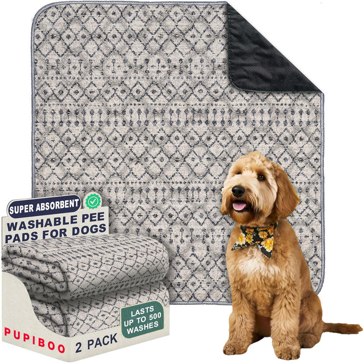 PUPIBOO washable pee pad with absorbent core protects floors during housebreaking