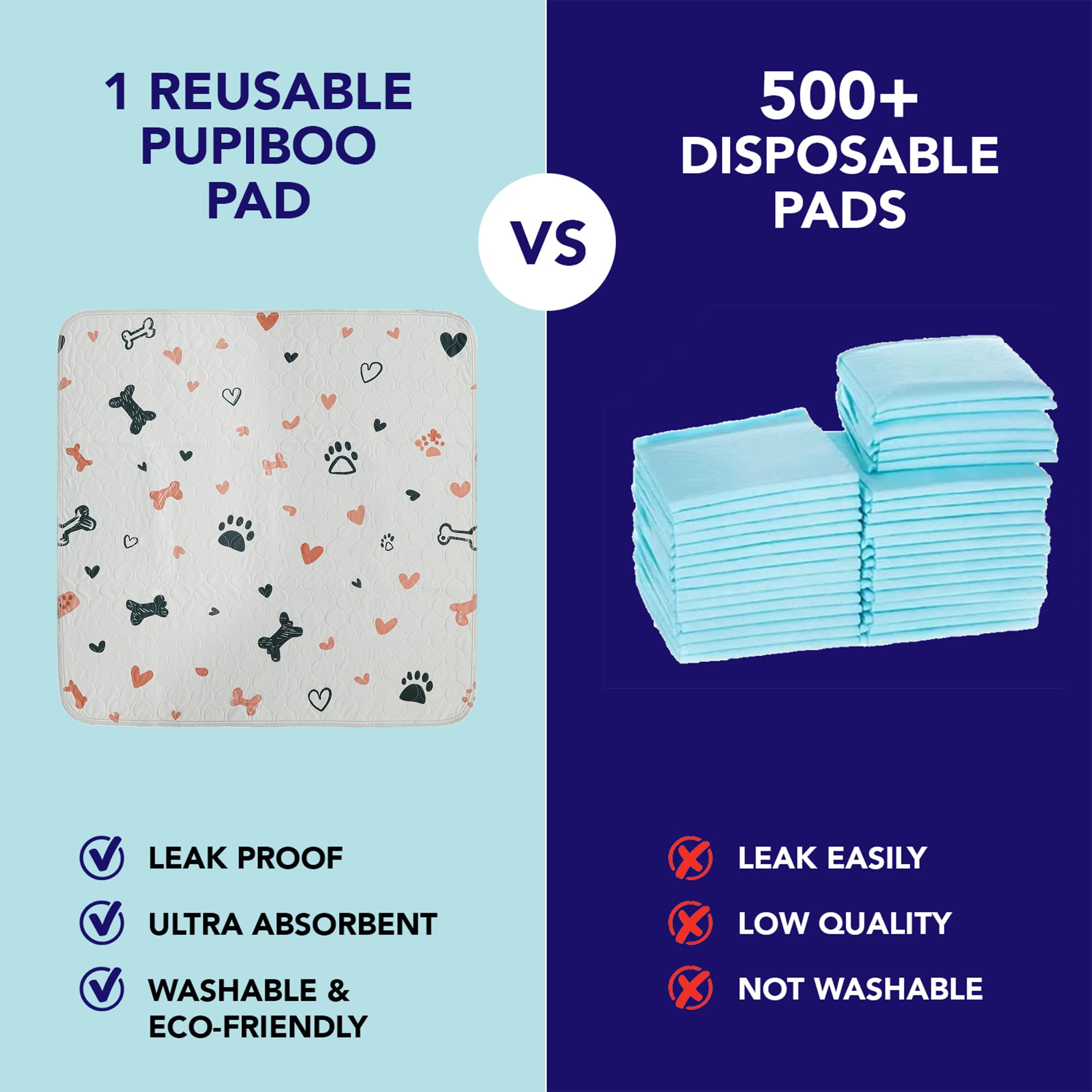 PUPIBOO pads are machine washable for easy care and longevity