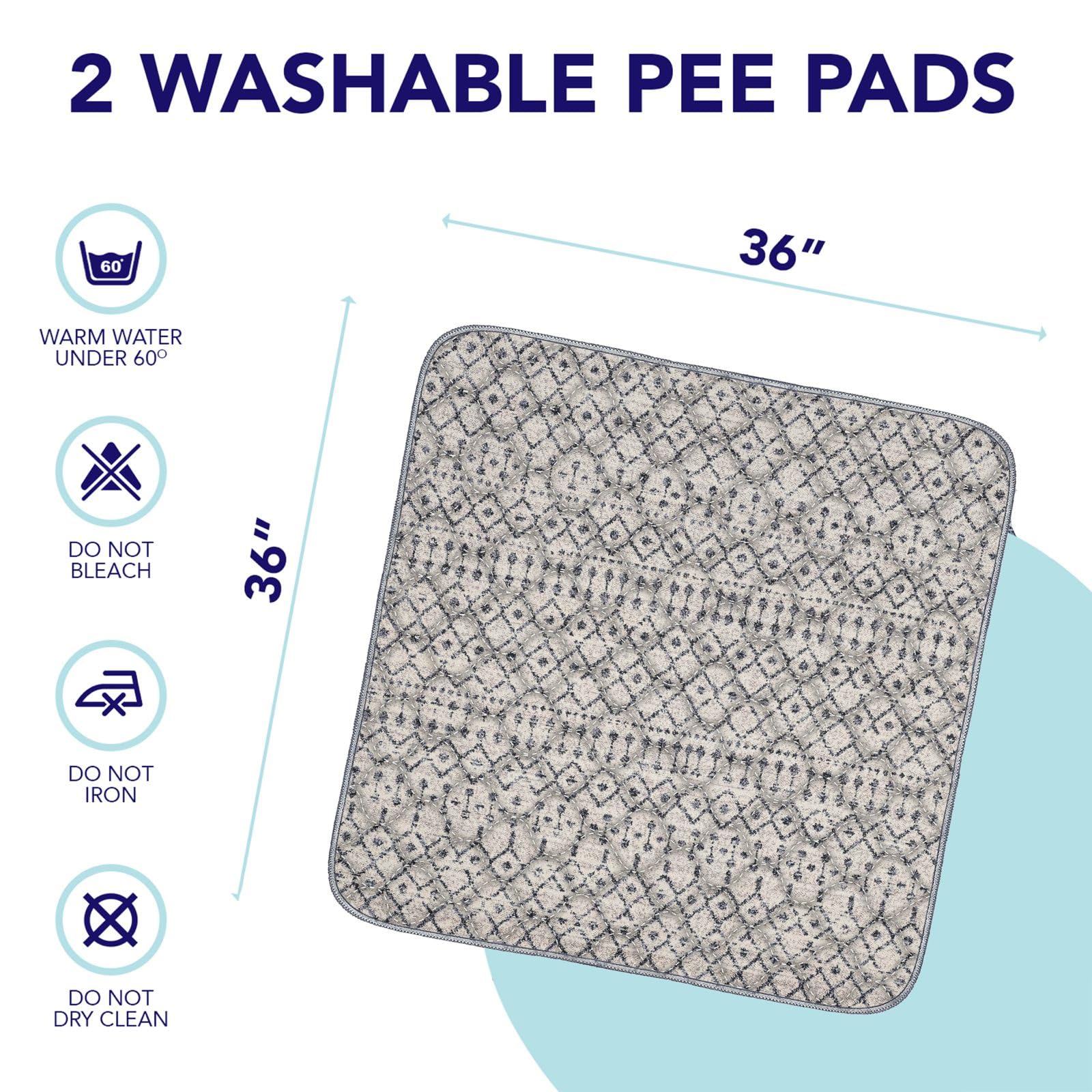 PUPIBOO pad with non-slip back stays in place on slick surfaces