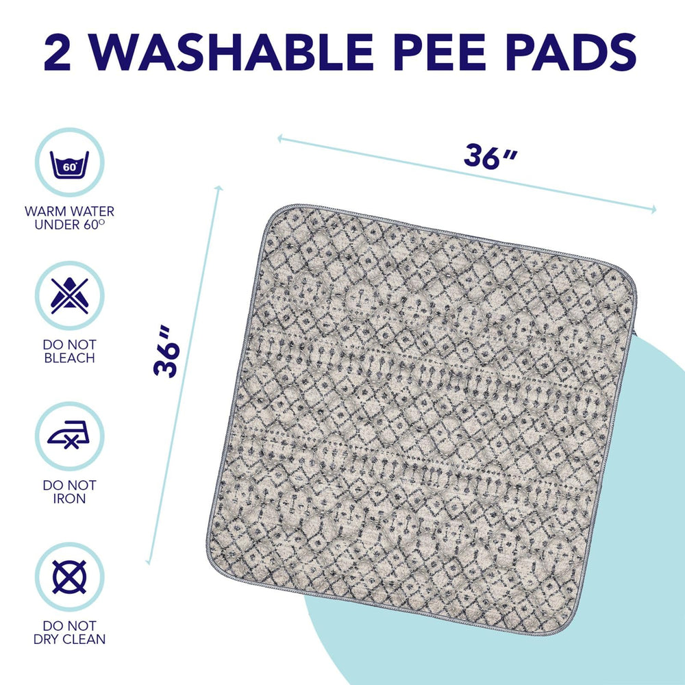 PUPIBOO pad with non-slip back stays in place on slick surfaces
