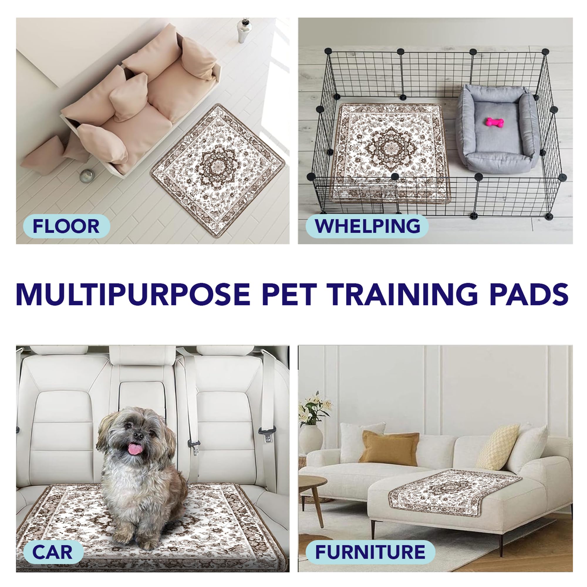 PUPIBOO pad with non-slip backing staying in place