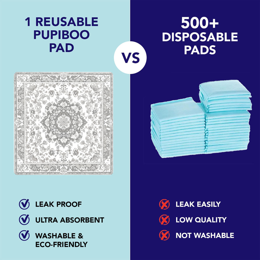 Soft quilted surface of the PUPIBOO pad for pet comfort.