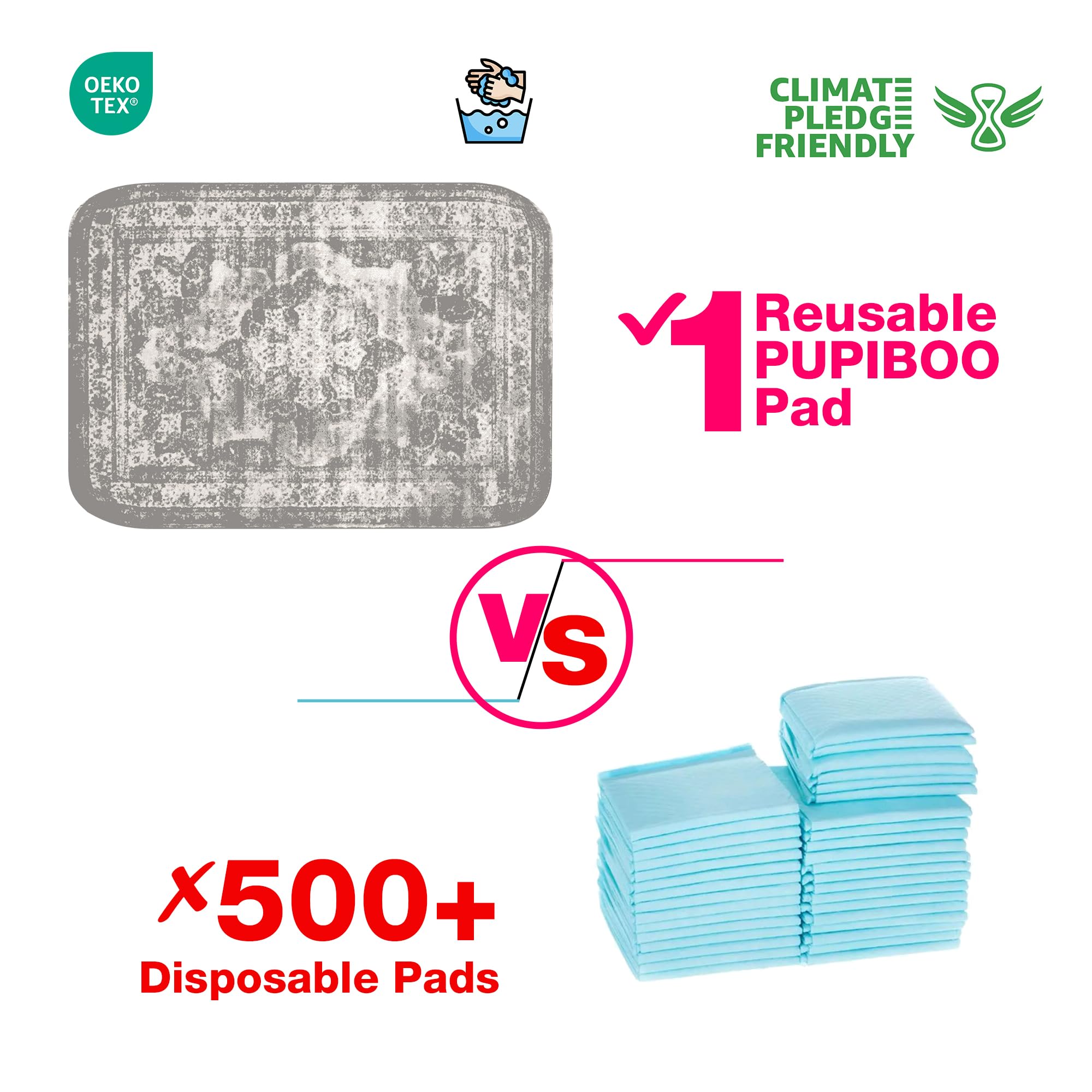 PUPIBOO waterproof coating traps moisture and blocks odors during use.