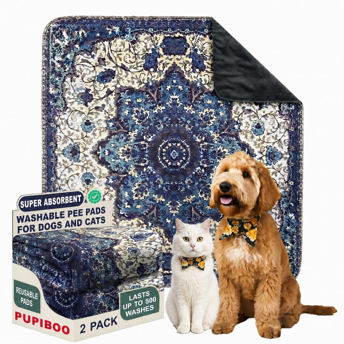 PUPIBOO waterproof pad with TPU coating protects floors during housebreaking