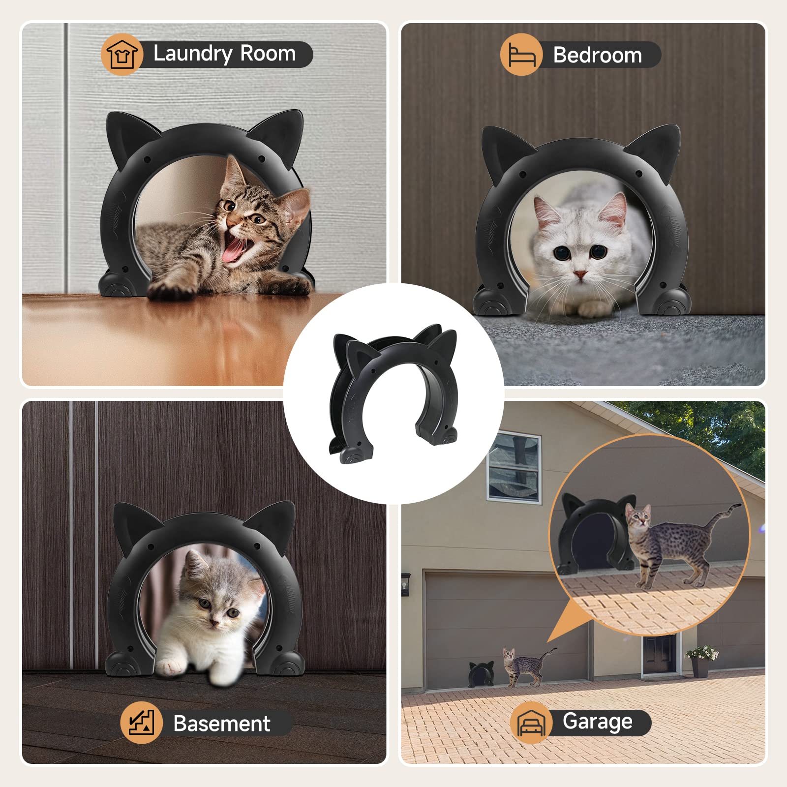 PUPIHOM Cat Door enables easy DIY installation with no special tools.