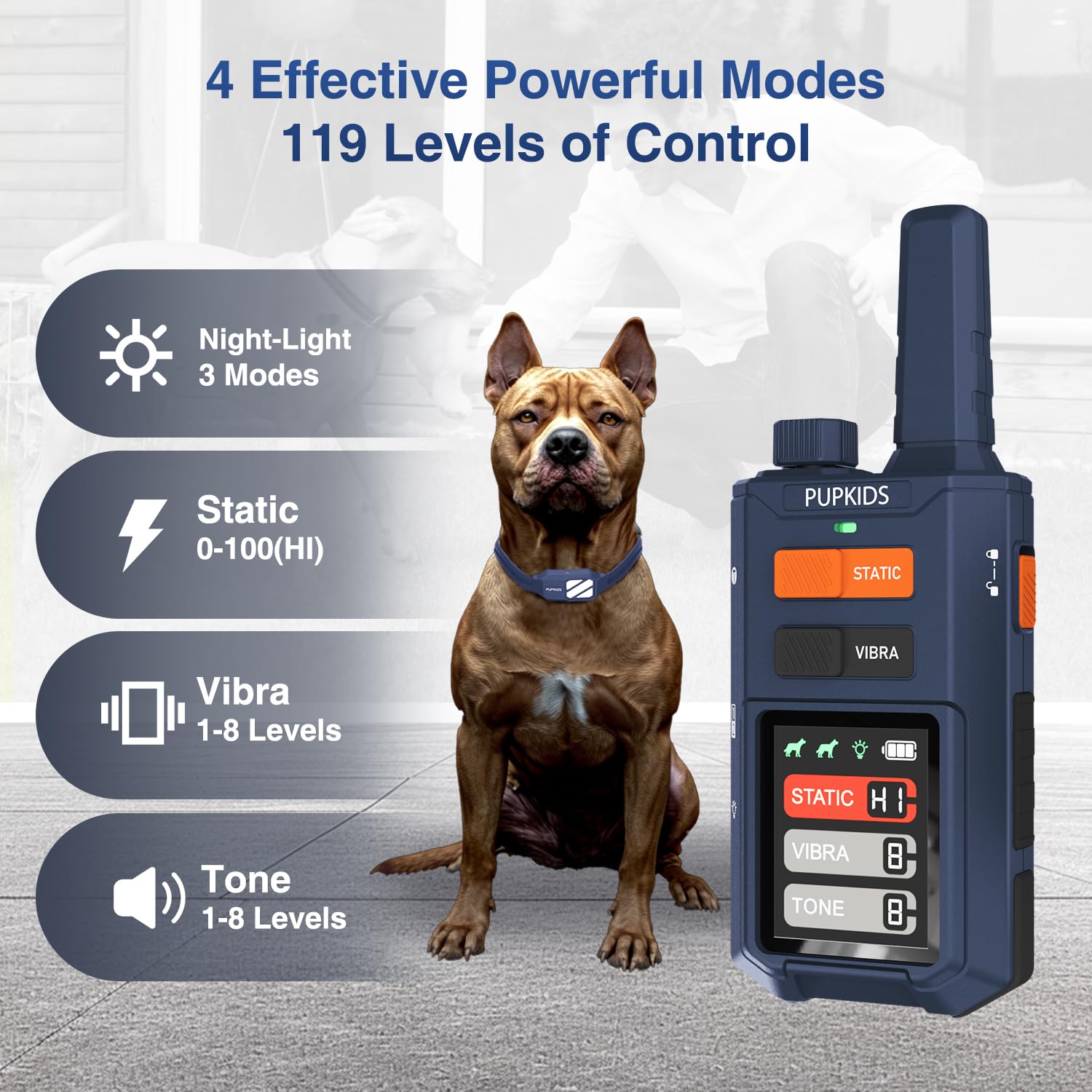 PUPKIDS 4200ft range collar ideal for open-space training