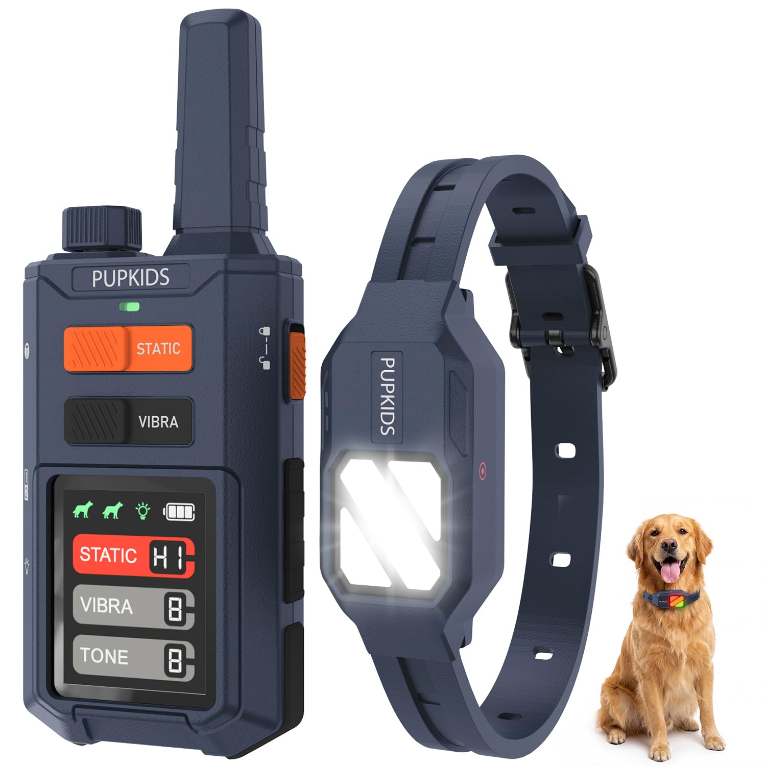 PUPKIDS dog shock collar remote for long-range training and reliable feedback