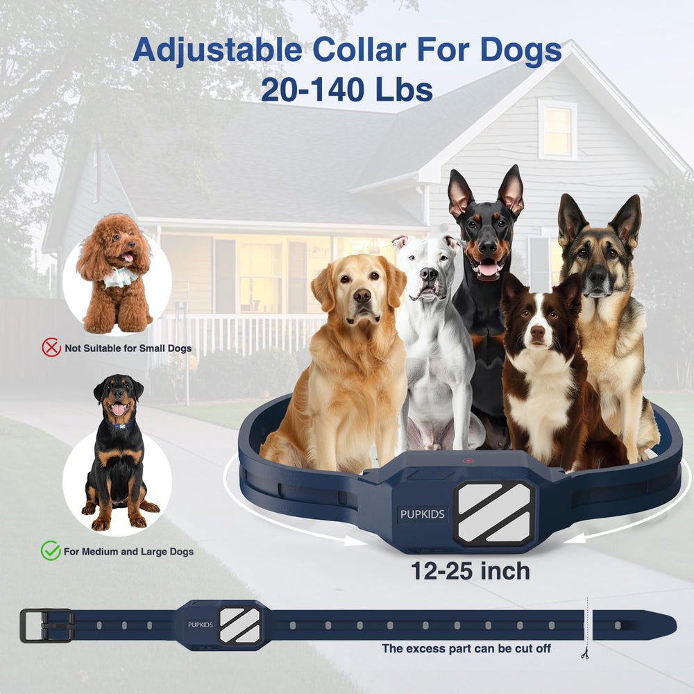 PUPKIDS IPX7 waterproof dog collar for all-weather use