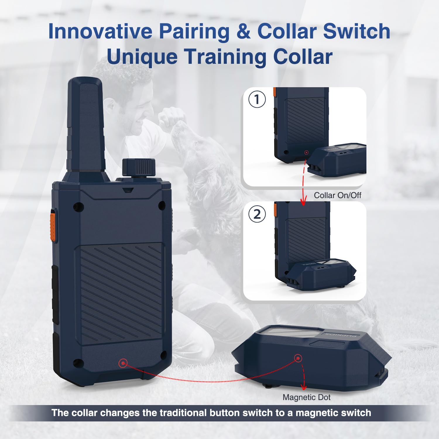 PUPKIDS IPX7 waterproof collar withstands rain and splashes for outdoor sessions