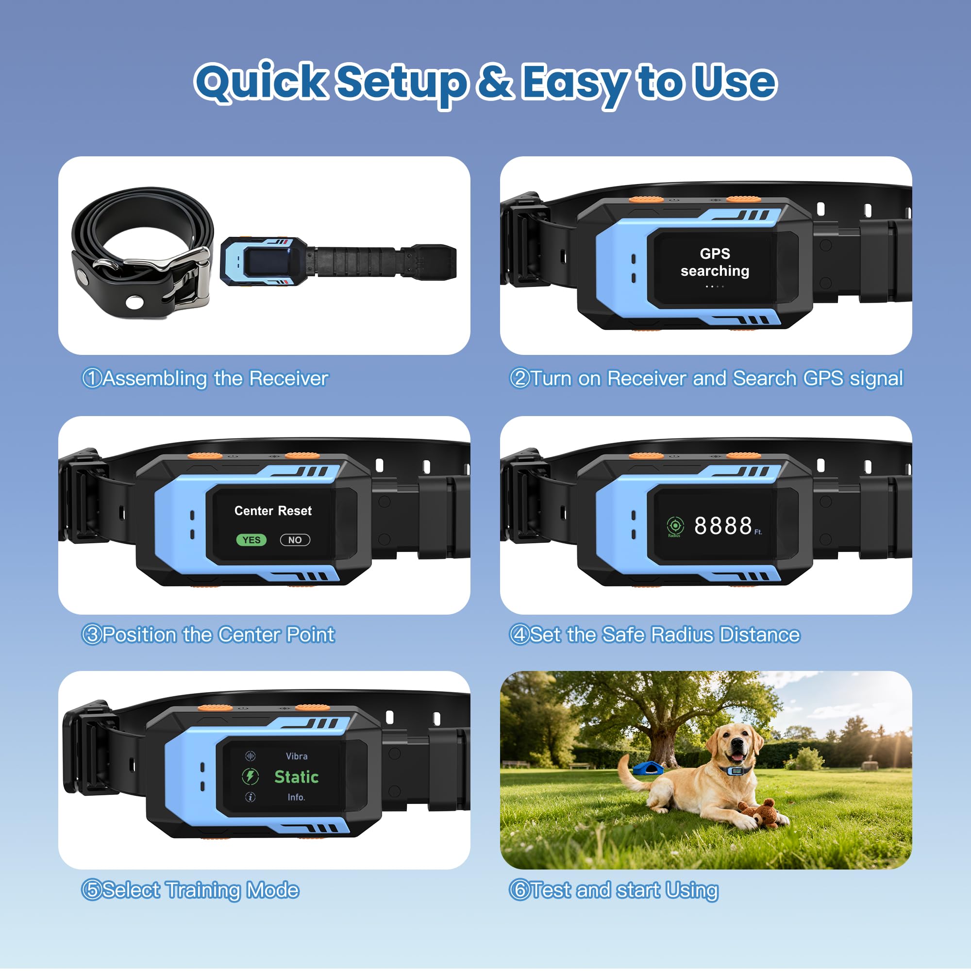 PUPKIDS large yard perimeter collar works with a single unit