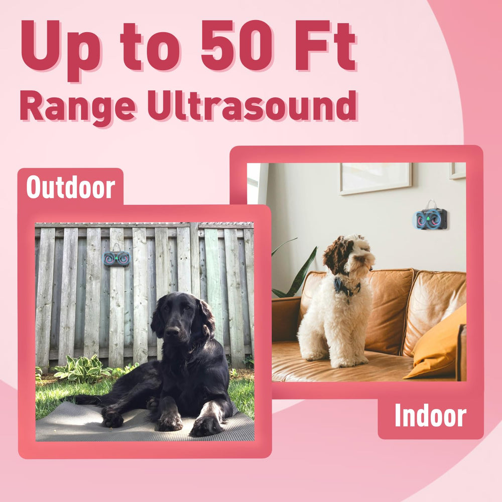 PUPKIDS rechargeable bark stopper USB-powered for indoor and outdoor use.