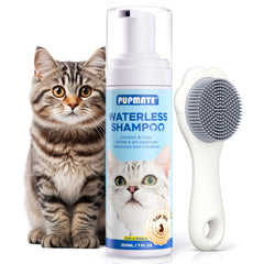 pupmate cat waterless shampoo bottle for quick, mess-free clean between baths.