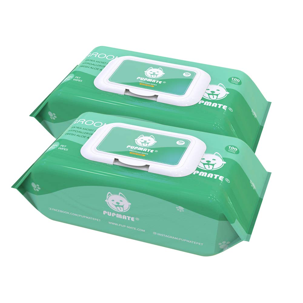 PUPMATE natural pet wipes front pack for gentle cleaning of dogs and cats