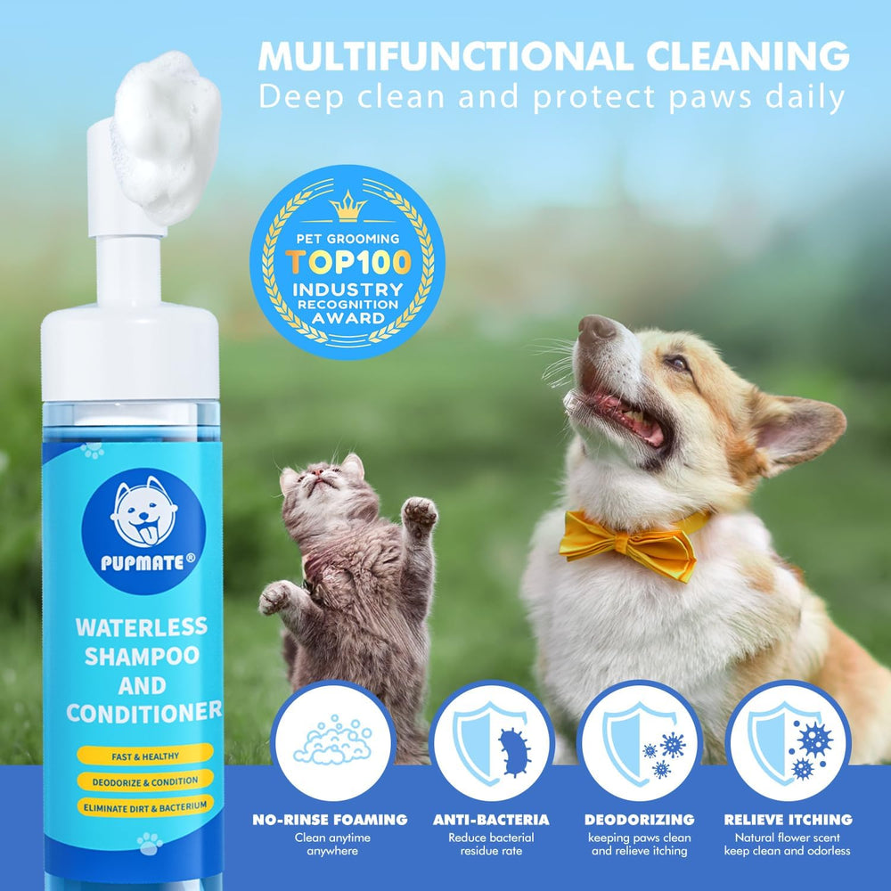 Pupmate Paw Cleaner foam pump delivering gentle, ready-to-use foam