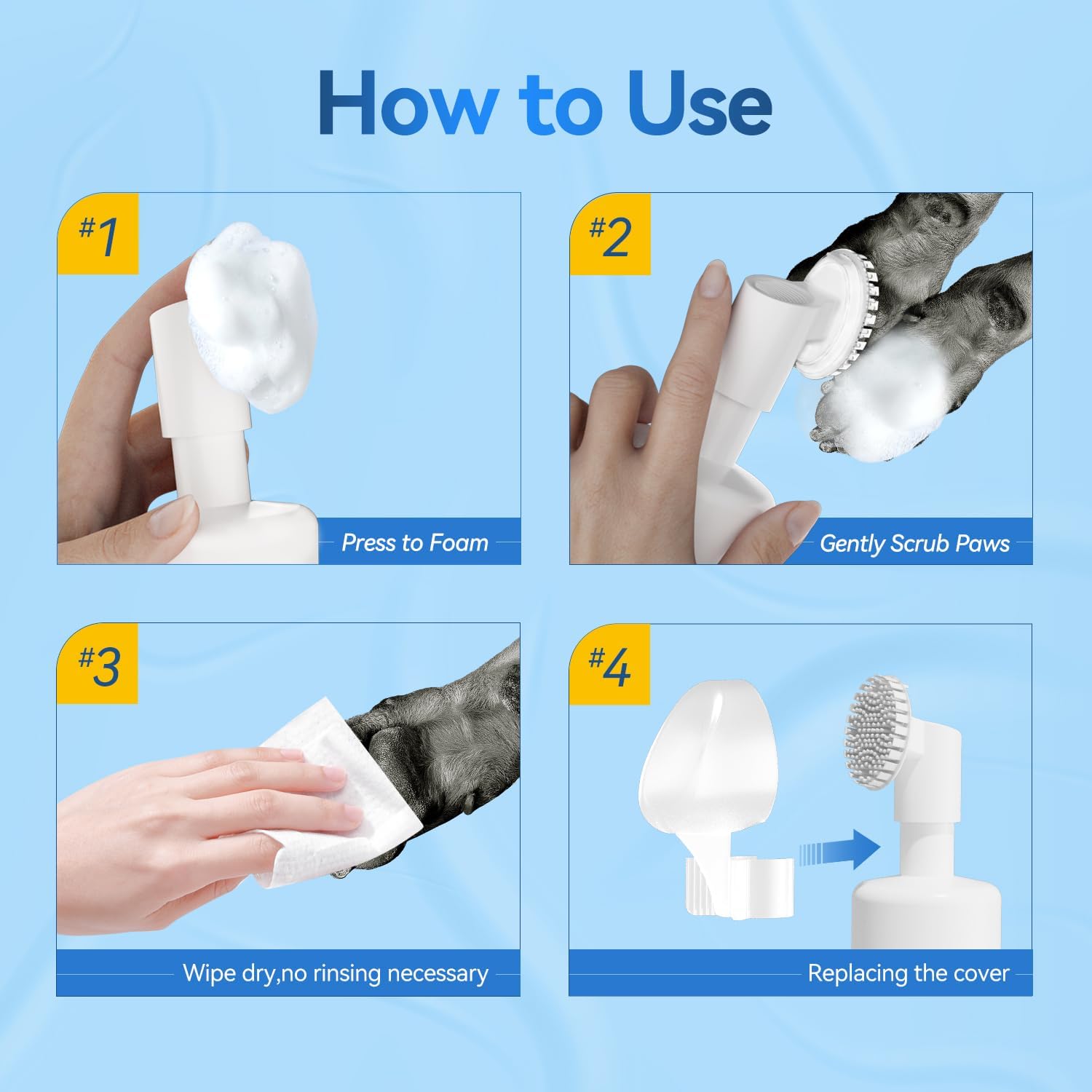 Pupmate Paw Cleaner no-rinse foam for fast outdoor cleanup