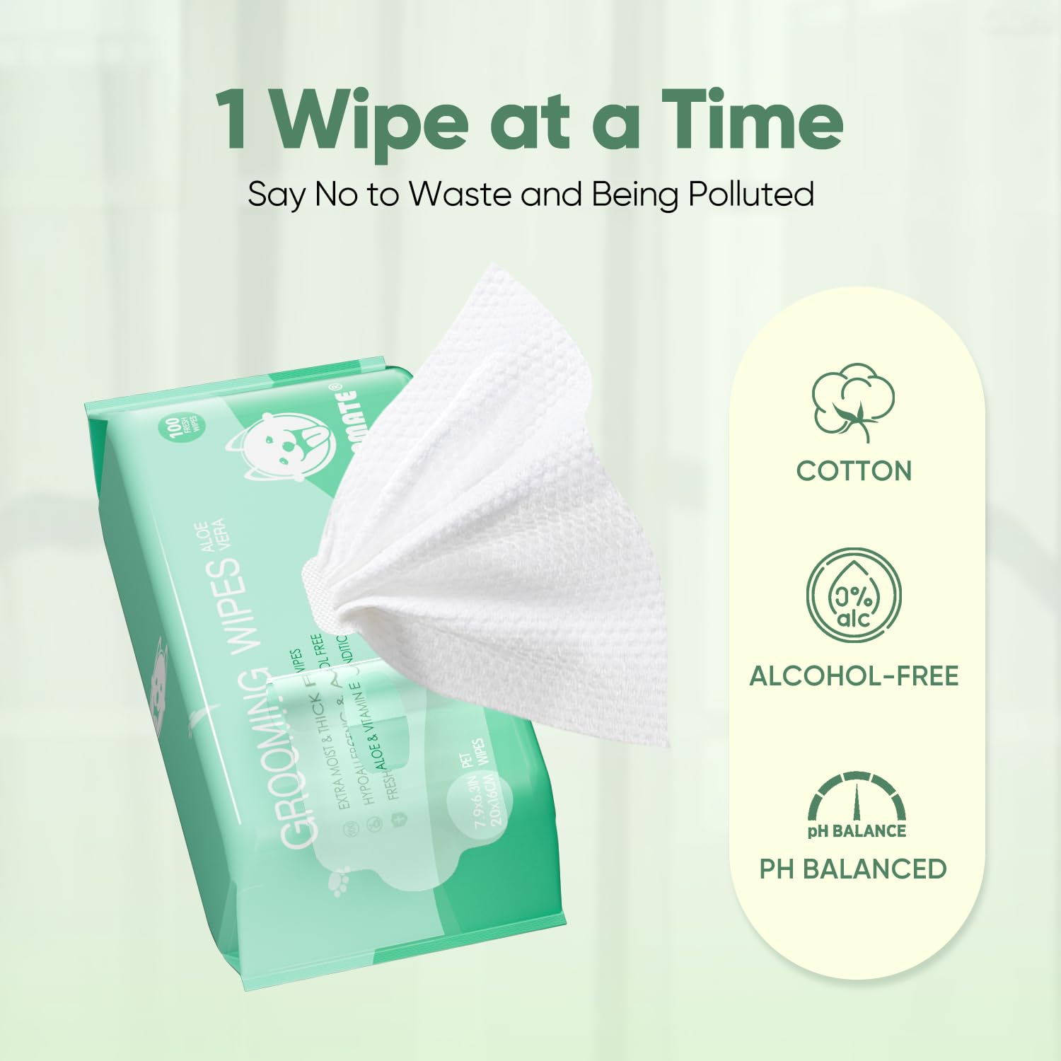 PUPMATE Original Fragrance wipe sample for refreshing groomings.