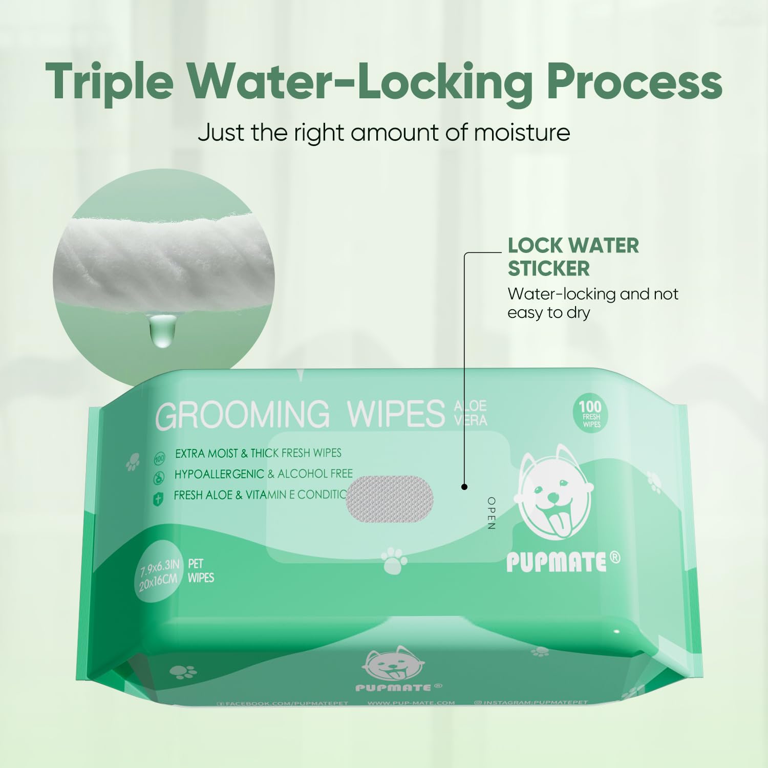 PUPMATE wipes demonstrating triple-layer thickness for durability.