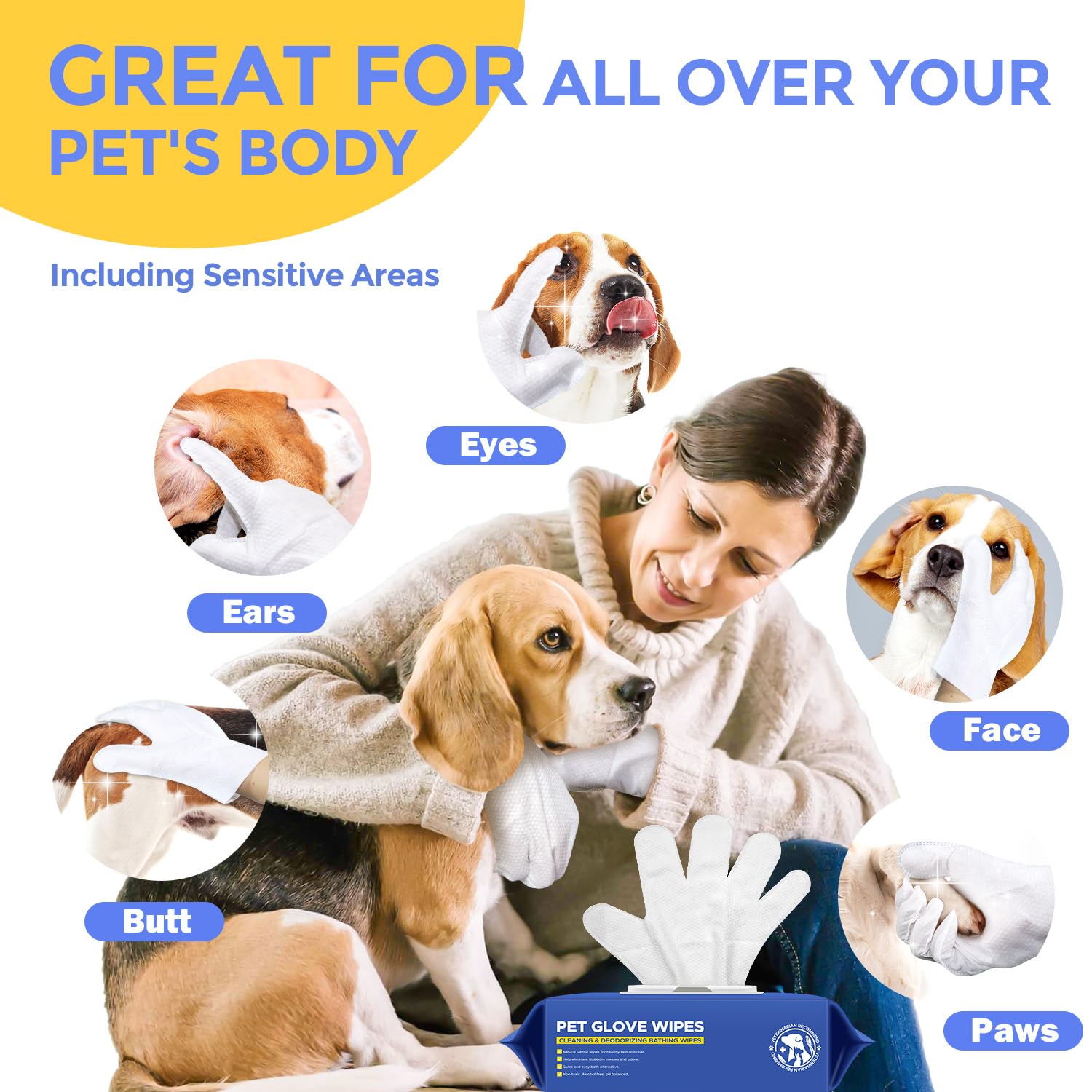 PUPMATE sealed packaging keeps wipes moist between uses.