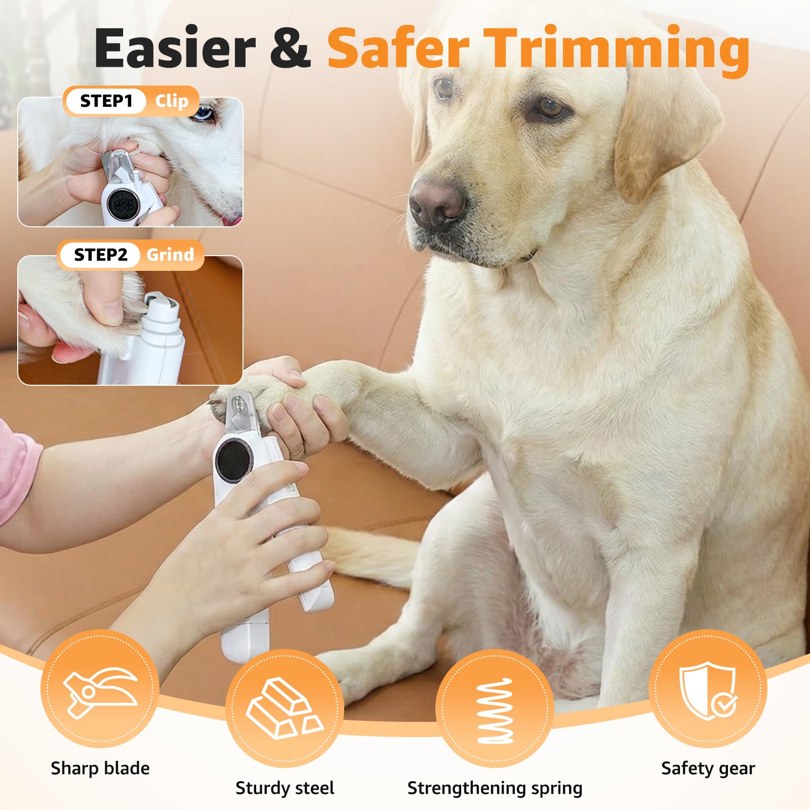 Puppalace pet nail trimming session demonstrates versatile use for multiple pets.