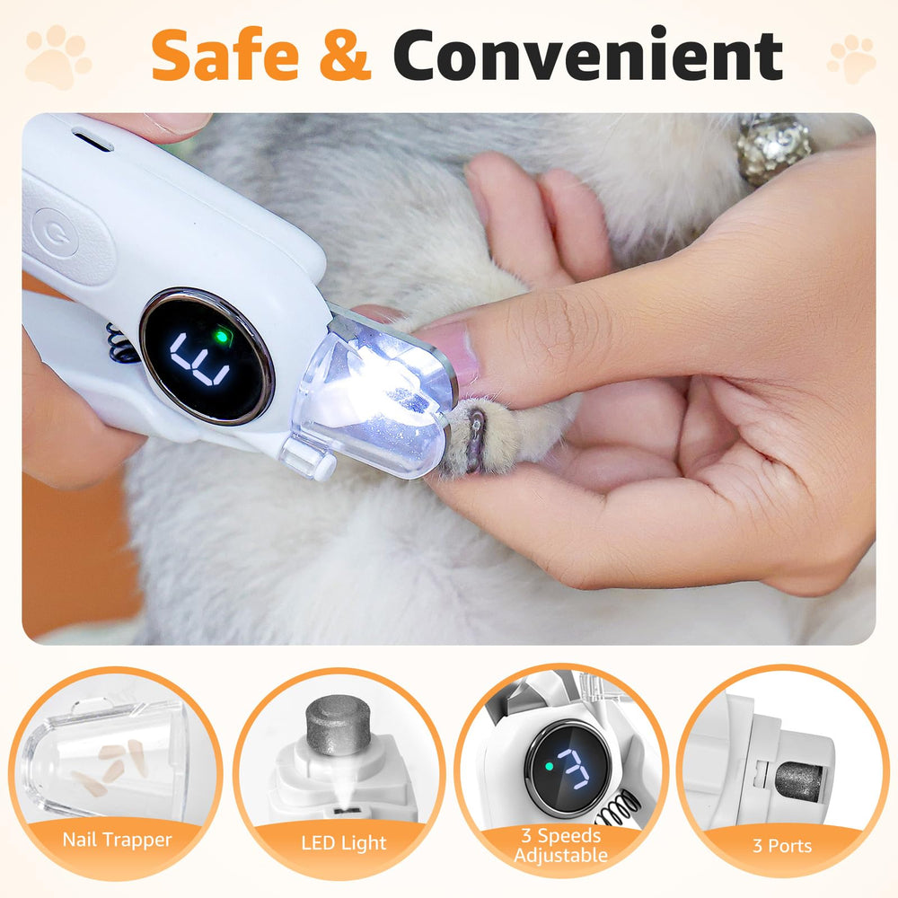 Puppalace quiet motor supports a stress-free grooming session.
