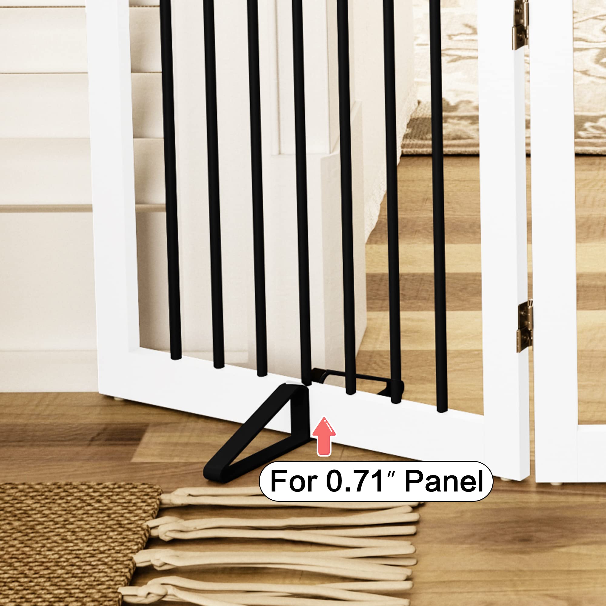 PUPETPO easy-install feet slide into the gate base.