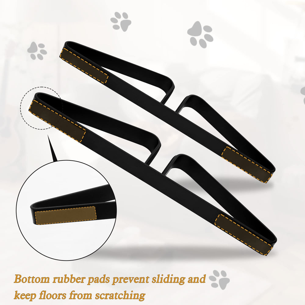 PUPETPO metal gate feet with black satin finish blend with decor.