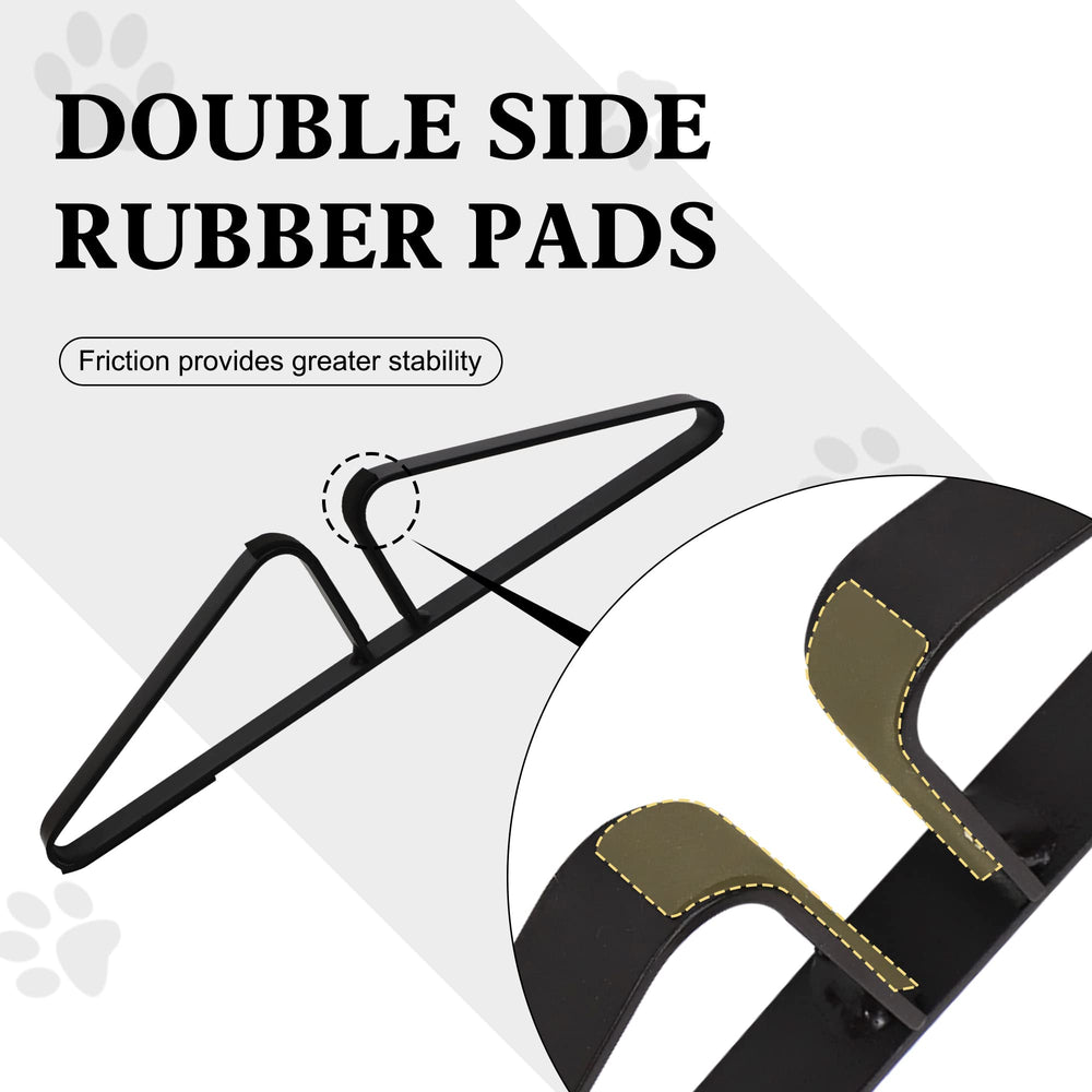 PUPETPO triangle-support feet prevent tipping on extended gates.