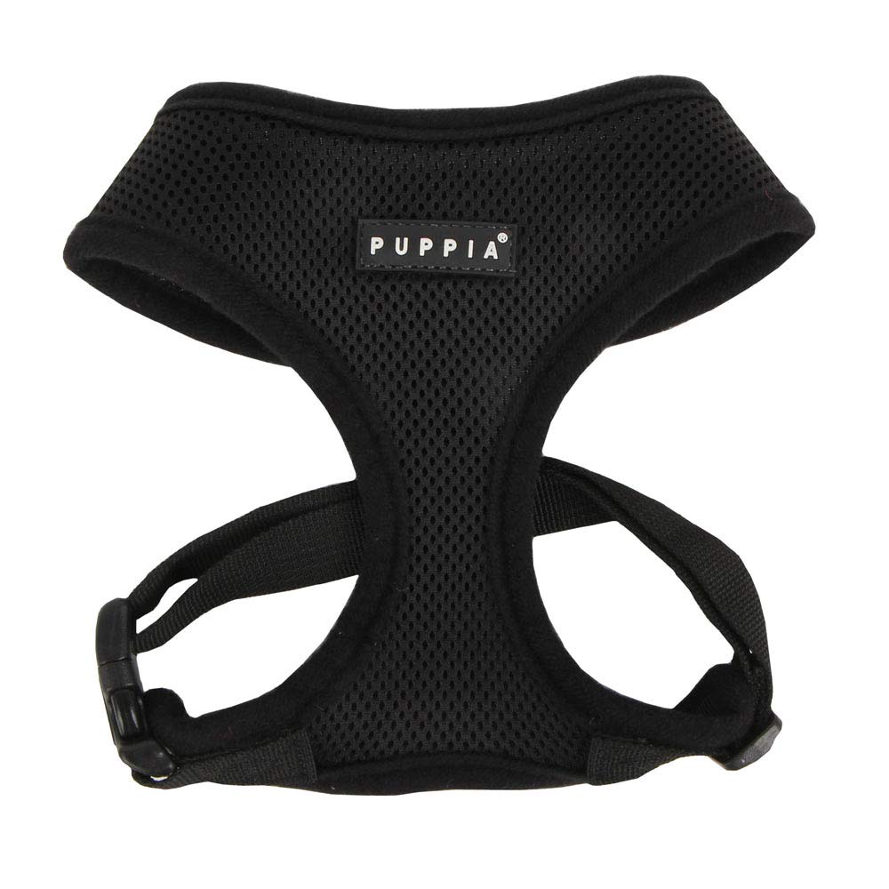 Puppia Soft Dog Harness no-choke over-head design for comfortable daily wear.