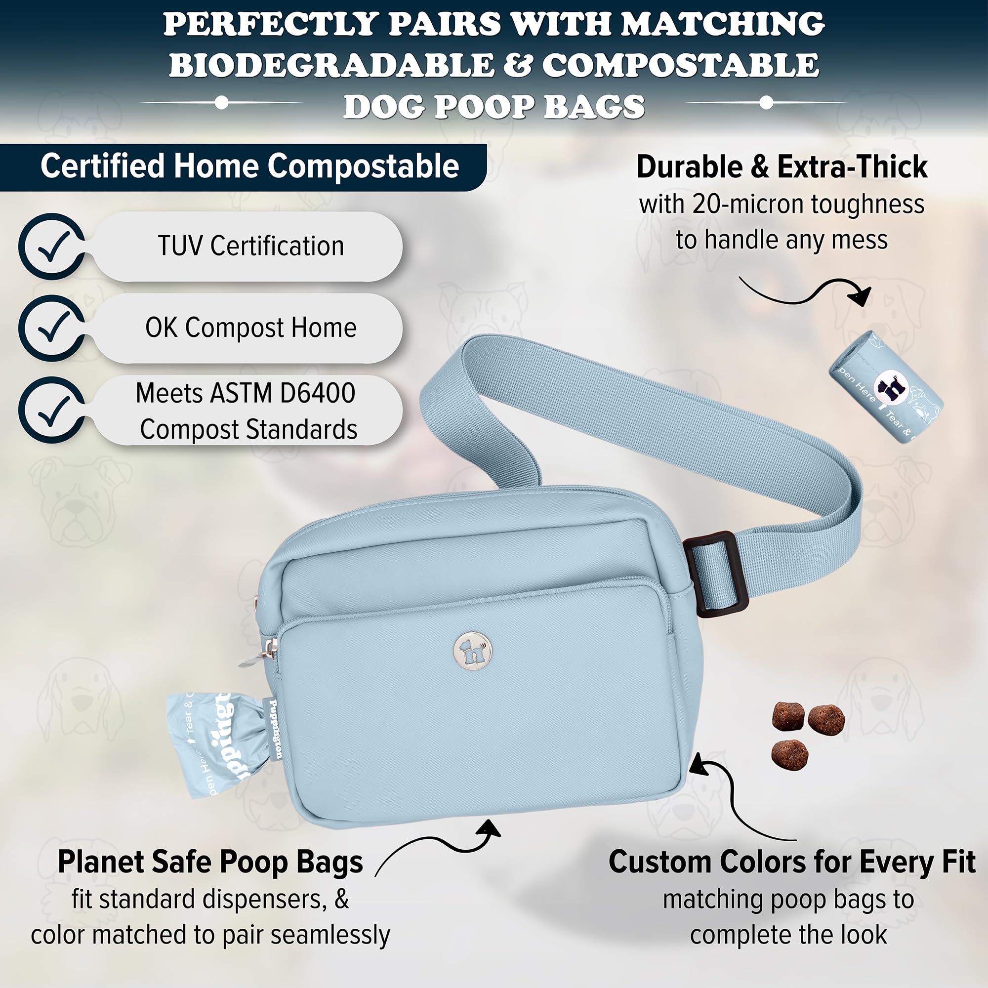 Puppington durable, water-resistant exterior stays clean during activity.