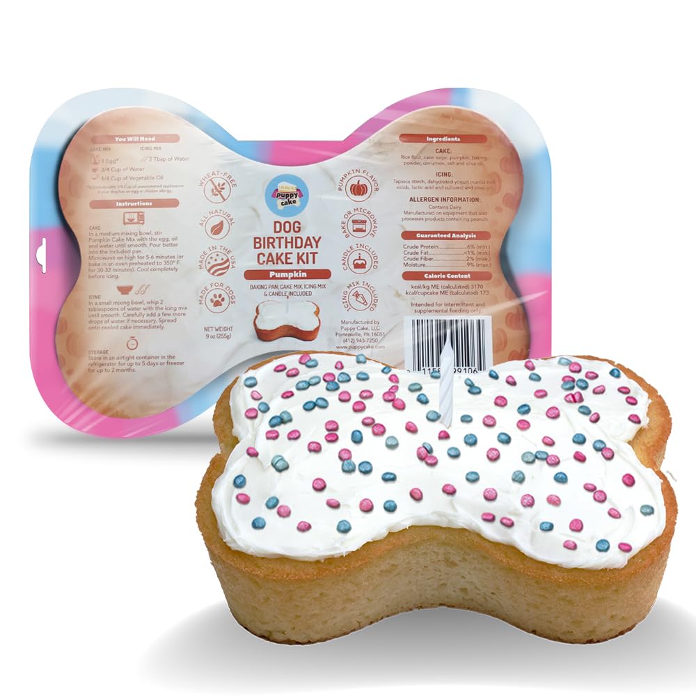 Puppy Cake Birthday Cake Kit ready for a quick, dog-friendly celebration at home.