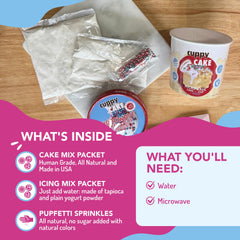Puppy Cake Cuppy Cake two-pack for easy dog birthday parties