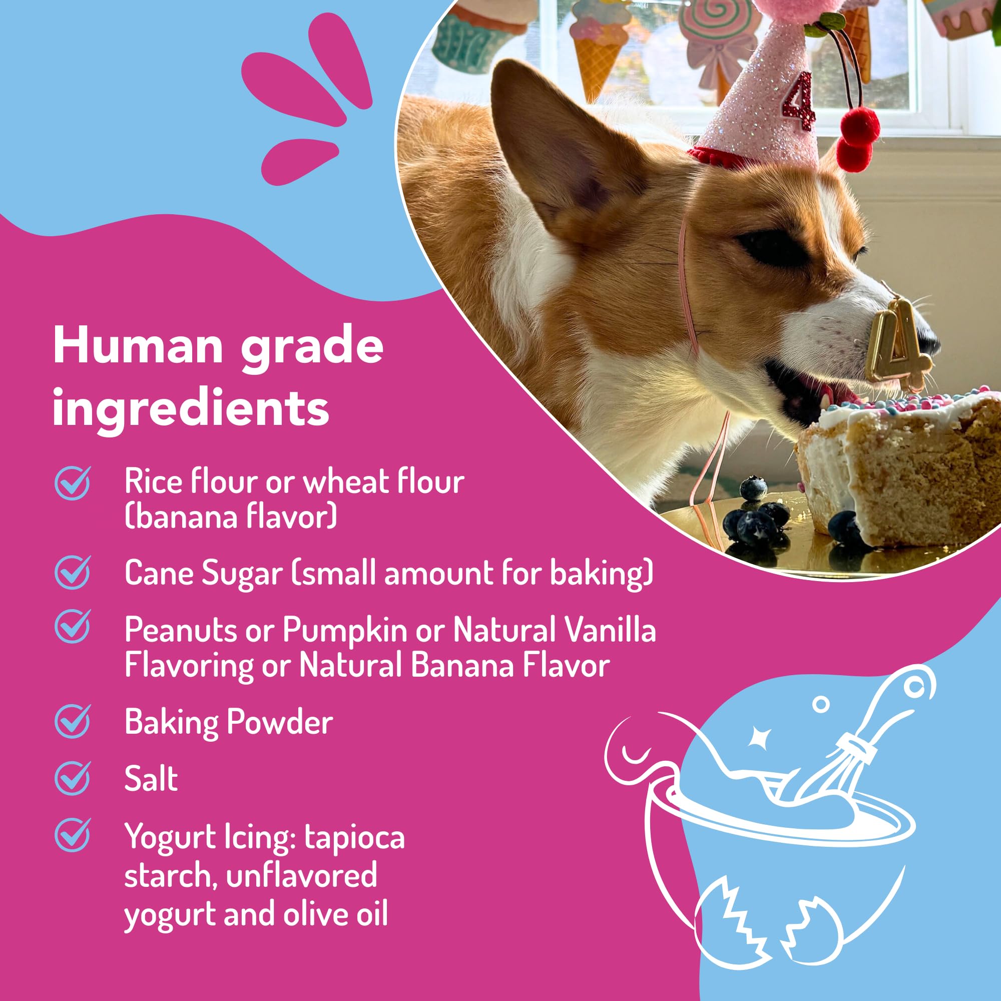 Puppy Cake Icing Packet for a smooth topping on homemade dog treats.