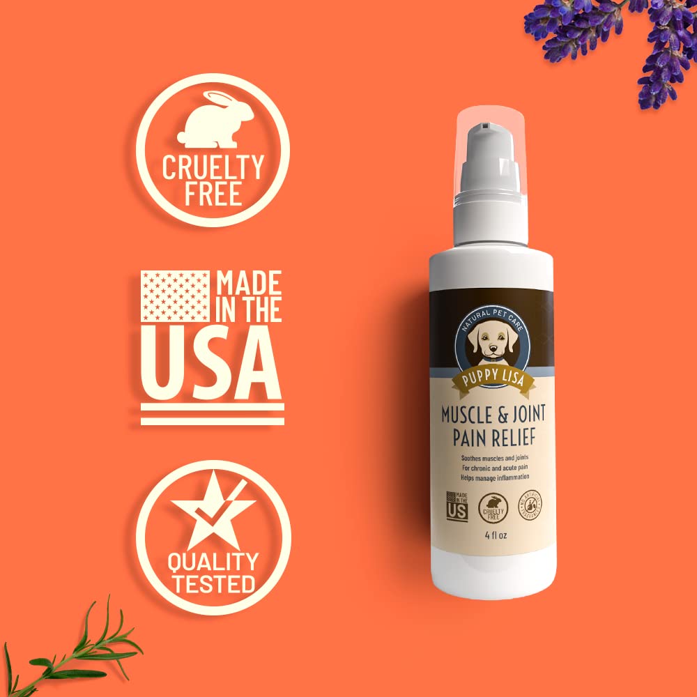 Puppy Lisa quick absorption cream enables easy, mess-free massage sessions.