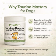 PuppyLabCo Pawvita Taurine powder dissolves easily into meals for convenient supplementation