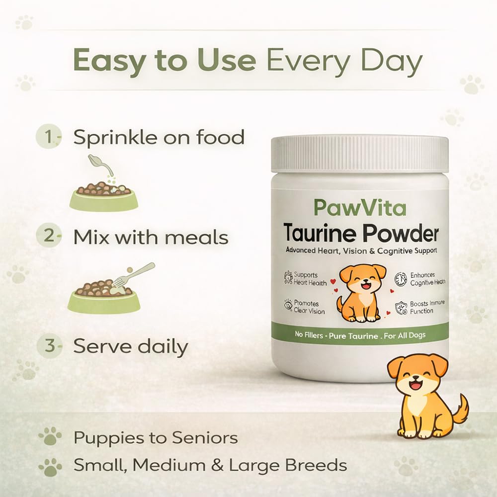 PuppyLabCo Pawvita Taurine powder visualizes support for visual health