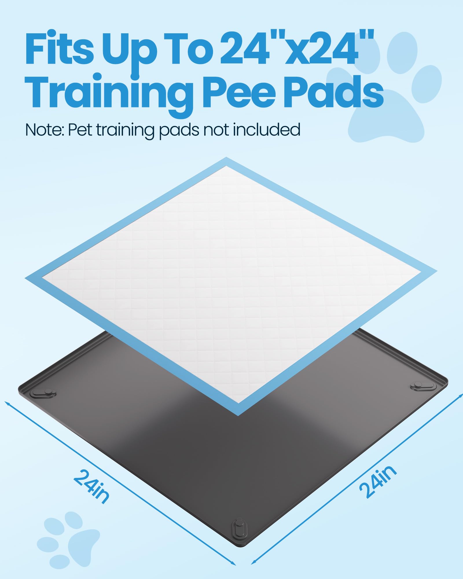 Puppyspout non-slip bottom keeps the tray stable on busy floors